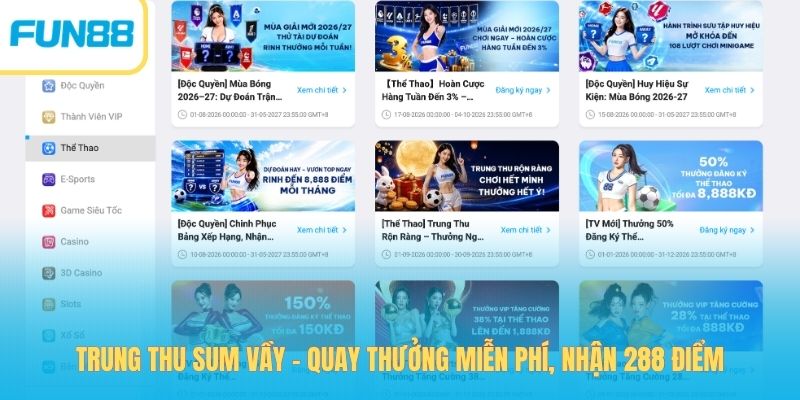 Trung Thu Sum Vầy - Quay Thưởng Miễn Phí, Nhận 288 Điểm trung thu anh dai dien