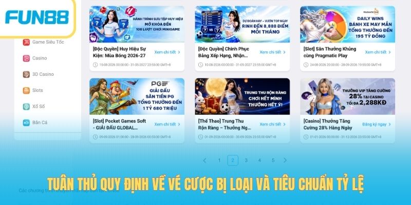 Trung Thu Sum Vầy - Quay Thưởng Miễn Phí, Nhận 288 Điểm Tuân thủ quy định về vé cược bị loại và tiêu chuẩn tỷ lệ